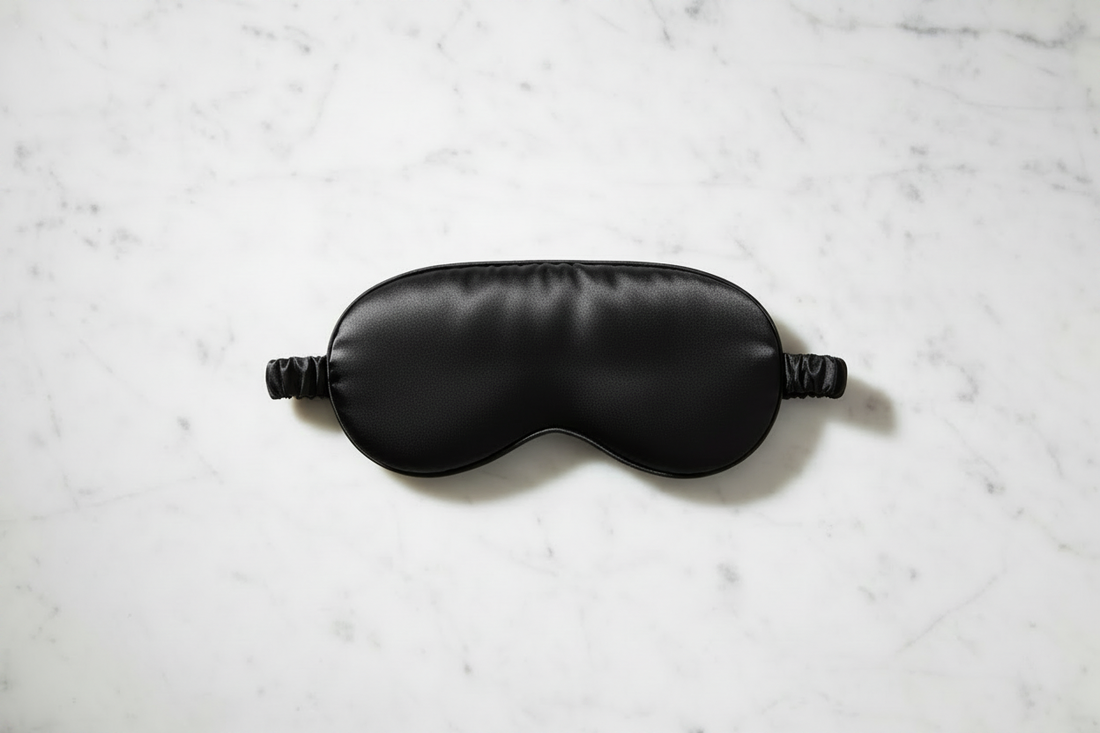 Black Silk Satin Sleep Mask