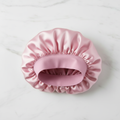 Pink Silk Satin Hair Bonnet