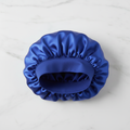 Blue Silk Satin Hair Bonnet