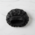 Black Silk Satin Hair Bonnet